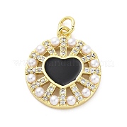 Подвески из латуни с микропаве из кубических цирконий KK-D325-24G-01