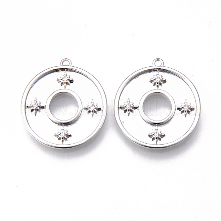 Латунные микропаве прозрачные подвески с фианитом KK-N232-175P-NF-1