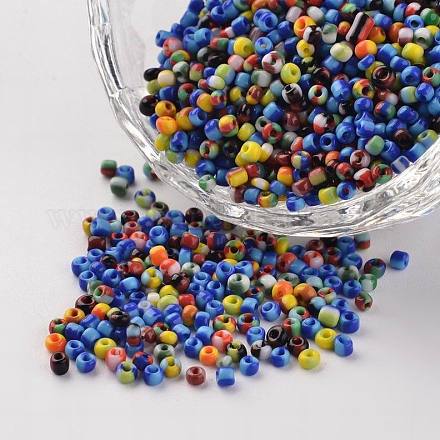 12/0 непрозрачные цвета просачиваться стеклянные бусины SEED-M008-M-1