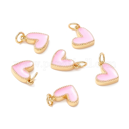 Подвески из латуни с покрытием из эмали KK-D073-27G-05-1