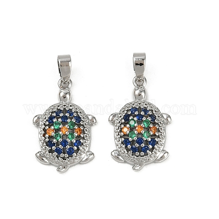 Латунные микро проложить кубического циркония подвески KK-N257-02P-1