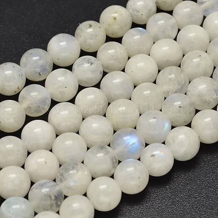 Круглые бусины из натурального радужного лунного камня G-M304-06-8.5mm-1