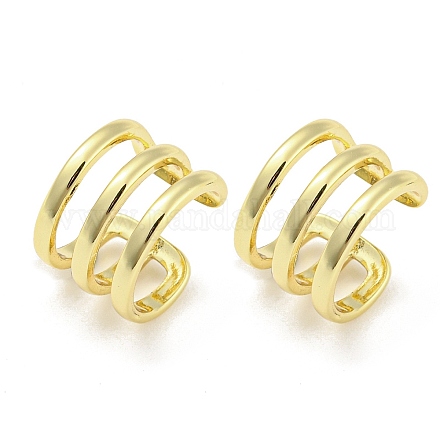 Серьги-каффы из латуни с несколькими линиями EJEW-I300-06G-1