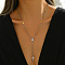 201 Stainless Steel Rosary Bead Necklaces, Hollow Virgin Cross Tassel Necklaces for Women, Golden & Silver, Oval, 20.08 inch(51cm)