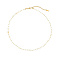 Natural Shell & Real 18K Gold Plated Stainless Steel Beaded Necklaces, Star, 15.75 inch(40cm)