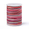 Segment Dyed Polyester Thread, Braided Cord, Colorful, 0.8mm, about 10.93 yards(10m)/roll