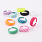 Spray Painted Brass Cuff Rings, Open Rings, Cadmium Free & Nickel Free & Lead Free, Mixed Color, US Size 6, Inner Diameter: 17mm