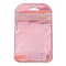 Plastic Glitter Holographic Packaging Yin-yang Zip Lock Bags, Top Self Seal Pouches, Rectangle, Pink, 11x7x0.15cm, Unilateral Thickness: 2.5 Mil(0.065mm)