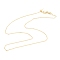 Brass Cable Chain Necklaces Making, Long-lasting Plated, with Stainless Steel Lobster Claw Clasps, Golden, 17.79 inch(45.2cm)