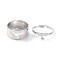 Alloy Adjustable Rings Set, Couple Rings, Dinosaur, Platinum, 2~9mm, Inner Diameter: 17~18mm, 2pcs/set