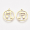 201 Stainless Steel Pendants, Laser Cut Pendants, Flat Round with Musical Note, Golden, 17x15x1mm, Hole: 1.4mm