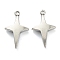 Non-Tarnish 304 Stainless Steel Pendants, Star, Stainless Steel Color, 21x13x4mm, Hole: 1.4mm
