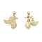 Brass Micro Pave Clear Cubic Zirconia Pendants, Cadmium Free & Lead Free, Bird, Real 18K Gold Plated, 20x20x7.5mm, Hole: 3.5x4mm