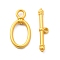 Alloy Toggle Clasps, Lead Free & Cadmium Free, Oval, Matte Gold Color, Oval: 20x10.4x3mm, Hole: 11x7mm, Bar: 23x5x3mm, Hole: 1.2mm