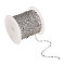 304 Stainless Steel Dapped Chains, Soldered, with Spool, Stainless Steel Color, Link: 3.5x1.5x0.3mm