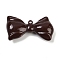 Opaque Acrylic Pendants, Bowknot, Coffee, 33x57x15mm, Hole: 3mm