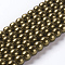 Eco-Friendly Dyed  Glass Pearl Round Beads Strands, Grade A, Cotton Cord Threaded, Olive Drab, 8mm, Hole: 0.7~1.1mm, about 52pcs/strand, 15 inch
