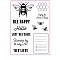 Clear TPR Stamps, for DIY Scrapbooking, Photo Album Decorative, Cards Making, Bees, 200x145mm