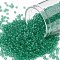TOHO Round Seed Beads, Japanese Seed Beads, (72F) Transparent Frost Dark Peridot, 11/0, 2.2mm, Hole: 0.8mm, about 5555pcs/50g