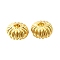 Brass Beads, Pumpkin, Golden, 5x3mm, Hole: 1.2mm