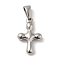 Non-Tarnish 304 Stainless Steel Pendants, Cross Charm, Stainless Steel Color, 22x13.5x4mm, Hole: 6.7x3.2mm