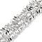 Electroplate Glass Beads Strands, Triangle, Silver, 4x3.5x2mm, Hole: 0.8mm, about 135pcs/strand, 12.40''(31.5cm)