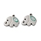 304 Stainless Steel Enamel Charms, Elephant Charm, Stainless Steel Color, 9x11x1.5mm, Hole: 1.2mm