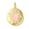 Brass Micro Pave Cubic Zirconia Pendants, with Enamel, Cadmium Free & Nickel Free & Lead Free, Real 18K Gold Plated, Oval, Octopus, 25x17x6mm, Hole: 3.8mm