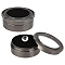 Alloy Loose Diamond Boxes, Flat Round with Clear Glass Window and Sponge Inside, for Jewelry Cabochons Displays, Gunmetal, 4x1.75cm