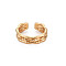 Skeleton Bone Shape Brass Cuff Ring, Open Ring for Women, Nickel Free, Golden, US Size 6 1/4(16.7mm)