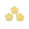 Transparent Glass Beads, Star, Baking Paint, Gold, 10.5x11x5mm, Hole: 1mm