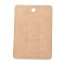 Blank Kraft Paper Hair Clip Display Cards, Rectangle, BurlyWood, 10x7x0.05cm, Hole: 7.5mm