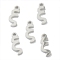 Non-Tarnish 304 Stainless Steel Charms, Greek Alphabet, Stainless Steel Color, Letter.X, 12.5x5x1.5mm, Hole: 1.5mm