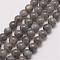 Natural Labradorite Bead Strands, Round, 8mm, Hole: 1mm, about 47pcs/strand, 15.5 inch