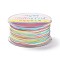 Segment Dyed Polyester Thread, Braided Cord, Colorful, 0.8mm, about 54.68 yards(50m)/roll