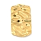 Ion Plating(IP) 304 Stainless Steel Pendants, Rectangle Charm, Real 18K Gold Plated, 47x26x2.5mm, Hole: 2.5mm