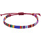 Adjustable Bohemian Style Cotton & Linen Cord Braided Bracelets for Friendship, Colorful