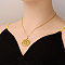 Stainless Steel Triple Moon Pendant Necklaces for Women, Real 18K Gold Plated, 17.72 inch(45cm)