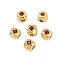 Brass Micro Pave Cubic Zirconial Beads, Cylinder, Rack Plating, Long-Lasting Plated, Cadmium Free & Lead Free, Real 18K Gold Plated, 5x5mm, Hole: 2mm
