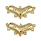 304 Stainless Steel Crystal Rhinestone Pendants, Ion Plating(IP), Heart Charms, Real 18K Gold Plated, 13.5x29x3mm, Hole: 1.4mm