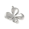 304 Stainless Steel Pendants, Flower Charm, Anti-Tarnish, Stainless Steel Color, 26x26x4mm, Hole: 2mm