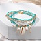 Bohemian Glass Beaded Stretch Bracelet Sets, Stackable Charm Bracelets for Women