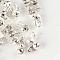 Iron Bead Tips, Calotte Ends, Cadmium Free & Lead Free, Clamshell Knot Cover, Silver Color Plated, 6x3.5mm, Hole: 1mm, 2.4mm inner diameter