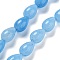 Natural Aquamarine Dyed Beads Strands, Teardrop, Cornflower Blue, 12x8mm, Hole: 1.2mm, about 33~34pcs/strand, 15.16~16.54''(38.5~42cm)