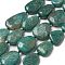 Natural Amazonite Beads Strands, Drop, 15~22x11~17x3~9mm, Hole: 1mm, about 17~20pcs/strand, 41~42cm