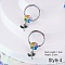 316L Surgical Stainless Steel Colorful Enamel Nipple Stirrup, Stainless Steel Color, Flower, Bar Length: 15mm, Pin: 1.6mm