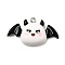 Halloween Opaque Resin Pendants, with Platinum Iron Loop, White, Ghost, 20x35x8mm, Hole: 2mm