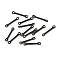 304 Stainless Steel Connector Charms, Bar Links, Electrophoresis Black, 12x2x1mm, Hole: 1mm