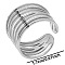 Non-Tarnish Minimalist 304 Stainless Steel Wide Band Cuff Open Rings for Women