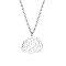 Non-Tarnish Stainless Steel Pendant Necklaces, Hollow Cloud, Stainless Steel Color, 17.72 inch(45cm)